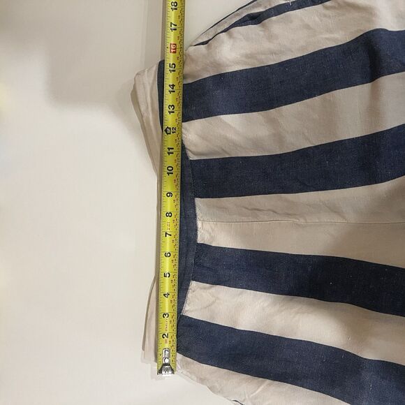 Madewell Huston Pants Womens Sz L Linen Blend Nautical Pocket Wide Leg Cropped - Picture 6 of 8